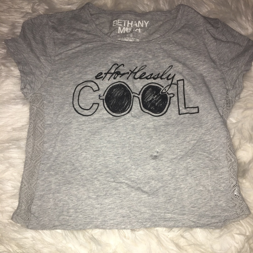 Gray crop top